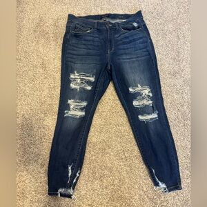 Judy Blue distressed skinny jeans 18W